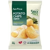 ราคา แฟร์ไพรซ์โปเตโต้ชิพส์ซีวีดมันฝรั่งทอดรสสาหร่าย 60กรัม Fairprice Potato Chips Seaweed 60g. (8888030304105)