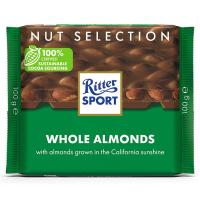 ราคา ริทเตอร์สปอร์ตช็อกโกแลตผสมอัลมอนด์ 100กรัม Ritter Sport Almond Chocolate 100g. (4000417023001)