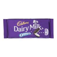 ราคา แคดเบอรีแดรีมิลค์ช็อกโกแลตนมผสมโอรีโอ้คุกกี้ 120กรัม Cadbury Dairy Milk Milk Chocolate with Oreo 120g. (7622300754136)