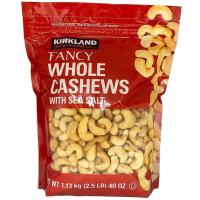 ราคา เคิร์กแลนด์ซิกเนเจอร์เม็ดมะม่วงหิมพานต์อบเกลือแบบเต็มเม็ด 1.13กก. Kirkland Signature Salted Cashew Nuts Bag 1.13kg (196633986511)