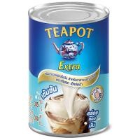 ราคา ทีพอทเอ็กซ์ตร้าครีมเทียมพร่องไขมันสำหรับอาหารและเบเกอรี่ 385กรัม Tea Pot Extra Evaporated Creamer for Cooking and Bakery 385g. (8858705601679)