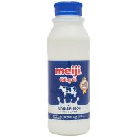 ราคา เมจินมสดรสจืดขวด 450ซีซี Meiji Pasteurized Milk Plain 450cc. (8850329145119)