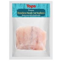 ราคา ท็อปส์เนื้อปลากะพงขาวไร้ก้างหั่นสเต็กแช่แข็ง 120กรัม Tops Frozen Boneless Steak Cut Seabass 120g. (8853474065660)