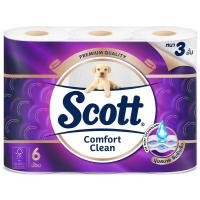 ราคา สก๊อตต์คอมฟอร์ทคลีนกระดาษชำระหนา3ชั้นแพค 6ม้วน Scott Comfort Clean Toilet Tissue 3ply Pack 6rolls (8888336043913)