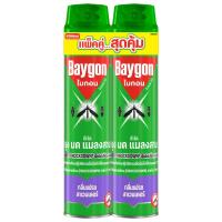 ราคา ไบกอนสเปร์ยกำจัดยุงมดแมลงสาบกลิ่นดอกลาเวนเดอร์ 600มล. แพค 2 Baygon Mosquito Ant and Cockroach Killer Spray Lavender Scent 600ml. Pack 2 (8850175072171)