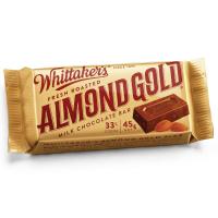 ราคา วิทแทคเกอร์อัลมอนด์โกล์ดมิลค์ช็อกโกแลต 45กรัม Whittakers Almond Gold Milk Chocolate 45g. (94314243)
