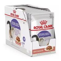 ราคา โรยัลคานินอาหารแบบเปียกสำหรับแมวโตทำหมันในเกรวี่ 85กรัม แพค 12 Royal Canin Sterilised Adult in Gravy Wet Cat Food 85g Pack 12 (9003579311295)