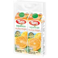 ราคา ทิปโก้สควีซน้ำส้มสายน้ำผึ้ง100เปอร์เซ็นต์พาสเจอร์ไรส์ 1ลิตร แพค 2 Tipco Squeeze Pasteurized 100percent Sai Nam Phueng Orange Juice 1ltr. Pack 2 (8851013778248)