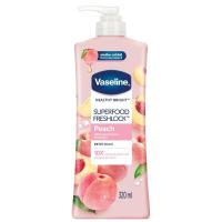 ราคา วาสลีนโลชั่นบำรุงผิวซุปเปอร์ฟู้ดเฟรชล็อคพีช 320มล. Vaseline Super Food Freshlock Peach Lotion 320ml. (8851932443227)