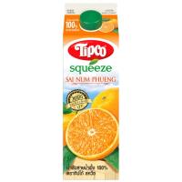 ราคา ทิปโก้สควีซน้ำส้มสายน้ำผึ้ง100เปอร์เซ็นต์พาสเจอร์ไรส์ 1ลิตร Tipco Squeeze Pasteurized Sai Nam Phueng Orange Juice 1ltr. (8851013778293)