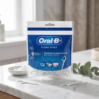 ราคา ออรัลบีไหมขัดฟันแบบมีด้ามจับ 75ชิ้น Oral B Floss Picks 75pcs. (4987176117618)