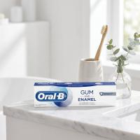 ราคา ออรัลบียาสีฟันกัมแอนด์อินาเมลไวท์เทนนิ่ง 90กรัม Oral B Gum and Enamel Whitening Toothpaste 90g. (4902430918237)