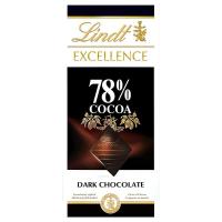 ราคา ลินด์ช็อกโกแลตเอ็กเซอร์เล็นซ์ดาร์ก78เปอร์เซนต์ 100กรัม Lindt Excellence Dark Chocolate 78Percent 100g. (3046920010047)