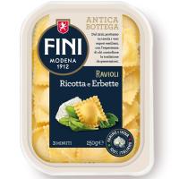 ราคา ฟินิราวิโอลี่ริคอตต้าชีสและสมุนไพรแช่เย็น 250กรัม Fini Fresh Ravioli With Ricotta Cheese and Herbs 250g. (8007490051156)