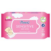ราคา เพียวรีนผ้าเช็คทำความสะอาดผิวเด็กสูตรเซนส์ซิทีฟ 30แผ่น Pureen Baby Wipes Sensitive 30sheets (8850848014538)