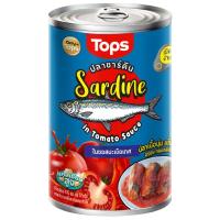 ราคา ท็อปส์ปลาซาร์ดีนในซอสมะเขือเทศ 155กรัม Tops Sardine In Tomato Sauce 155g. (8853474052264)
