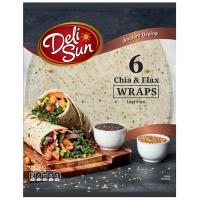 ราคา เดลิซัน6แผ่นแป้งตอติลญ่าผสมเมล็ดเจียและเมล็ดแฟลกซ์ 360กรัม Deli Sun 6 Chia and Flax Wraps Tortillas 360g. (8437011503459)