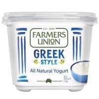 ราคา ฟาร์เมอรส์ยูเนียนโยเกิร์ตแบบกรีกรสธรรมชาติชนิดเข้มข้น 1000กรัม Farmers Union Greek Style Natural Yogurt 1000g. (9300658228537)
