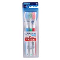 ราคา เซ็นโซดายน์แปรงสีฟันเซ็นซิทีฟขนแปรงนุ่ม แพ็ค3 Sensodyne Sensitive Extra Soft Toothbrush Pack3 (8851007102431)
