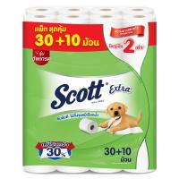 ราคา สก๊อตต์เอ็กซ์ตร้ากระดาษชำระความยาวสองเท่า 30ม้วน บวก 10ม้วน Scott Extra Toilet Tissue Double Roll 30rolls Plus 10rolls (8888336045078)
