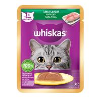ราคา วิสกัสสูตรแมวโตรสปลาทูน่าอาหารแมวชนิดเปียกแบบซอง80กรัม Whiskas Cat Adult Tuna Cat Food Wet Pouch 80g. (8853301550017)