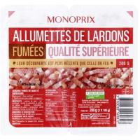ราคา โมโนพรีเบคอนรมควันหั่นเส้นหนา 100กรัม แพค 2 ชิ้น Monoprix Smoked Bacon Allumettes de Lardons Fumees 100g. Pack2 (3350030169817)