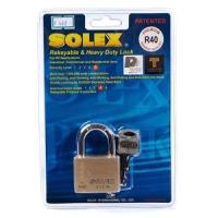 ราคา SOLEX/โซเล็กซ์ SOLEX กุญแจคล้อง รุ่น R40 PREMIUM คอสั้น ขนาด 40 มม. ผลิตจากทองเหลืองอย่างดี (โซเล็กซ์) (S481-0040)