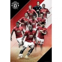ราคา Manchester United FC โปสเตอร์แมนยู ภาพรวมนักฟุตบอล แมนยู 2018 (SP1450)