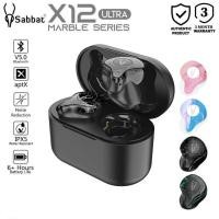 ราคา Sabbat X12 Ultra Marble Series TWS หูฟังบลูทูธไร้สาย X12 Ultra Earphone Stereo HiFi Qualcomm Bluetooth 5 0 True Wireless Earphones รุ่นอัพเกรด รองรับการชาร์จไร้สาย Wireless Charge Version (942012853)