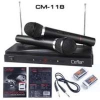 ราคา Ceflar ไมโครโฟนไร้สาย ไมค์ลอยคู่ WIRELESS MICROPHONE CM 118 (1534836072)