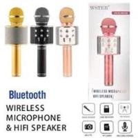 ราคา ไมค์บลูทูธWS 858 WirlessMicrophoneKaraokeไมค์คาราโอเกะ ไมค์ลอย ไมค์ไร้สายคาราโอเกะ ไมค์บลูทูธอัดเสียงได้ พร้อมส่ง (1370448175)