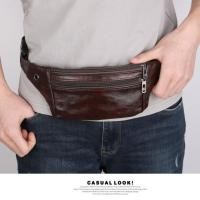 ราคา Leather Inc กระเป๋าคาดเอวคาดอกสามช่องซิป หนังแท้ รุ่น MBK001 เลือกสีได้ (407807718)