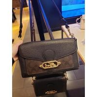 ราคา พร้อมส่ง แท้ 100 New Coach รุ่น SMALL JADE SHOULDER BAG WITH SIGNATURE CANVAS DETAIL COACH F90782 (1457576471)