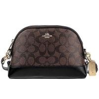 ราคา DOME CROSSBODY IN SIGNATURE CANVAS COACH F76674 IMAA8 IM BROWN BLACK (1491908502)