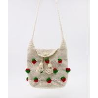 ราคา toon knit กระเป๋าสะพายข้าง กระเป๋าถัก handmade 100 สไตล์มินิมอล ลายสตอเบอรี่ ลูกเล็ก น่ารัก (1403606391)