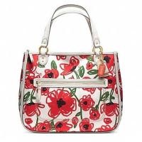 ราคา Coach แท้ สินค้าชอป ลายลิมิเตต หายาก COACH POPPY FLORAL PRINT HALLIE WHITE MULTICOLOR TOTE (5311530)