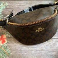 ราคา ส่งฟรี Coach F48740 แท้100 Belt Bag In Signature Canvas (1544434855)