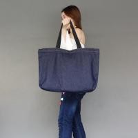 ราคา GZ Jeans กระเป๋าผ้ายีนส์ทรงสี่เหลี่ยมผืนผ้าสีน้ำเงินเข้ม Tote Bag (1381706708)