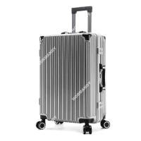 ราคา กระเป๋าเดินทางล้อลาก โครงอลูมิเนียม แบบล็อค ขนาด20 24 28นิ้ว 4ล้อ หมุนได้360องศา สีเงินสีแดงสีโรสโกลด์สีดำสีฟ้าสีเทาสีน้ำเงิน (1035532958)