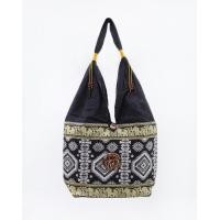 ราคา jaenang 002 กระเป๋าย้ามผ้าพื้นเมือง กระเป๋าสะพายข้าง ลวดลายช้าง วินเทจ (1557528460)