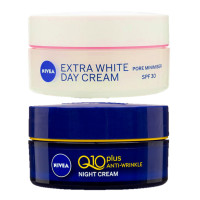 ราคา NIVEA Q10 Anti Wrinkle Night Cream 50g Extra White SPF30 50g นีเวีย คิวเทน พลัส แอนไท ริงเคิล มอยเจอร์ไรเซอร์ ไนท์ ครีม นีเวีย เอ็กตร้าไวท์ เดย์ ครีม (559094185)
