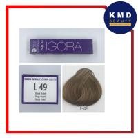 ราคา ขาย ครีมเปลี่ยนสีผม ชวาร์สคอฟ โปรเฟชชั่นเเนล อีโกร่า รอแยล เพอร์เนนท์ L49 ปริมาณสุทธิ 60 มล Schwarzkopf Professional Igora Royal Fashion Lights L 49 (1444866235)