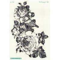 ราคา Tattoo Sticker สติ๊กเกอร์ แทททู รอยสัก ชั่วคราว สักสี สักขาวดำ ขนาด 21x15 cm ลายตามภาพ แฟชั่น ประดับ ผิวหนัง (520812630)