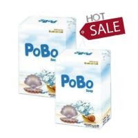ราคา POBO Soap สบู่น้ำแร่ คอลลาเจน 60กรัม 2 ก้อน (986394598)