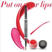 ราคา ลิปสติก ลิปไลน์เนอร์ ปากสีสวยเนียนกริบ ลิปสติกเพิ่มความชุ่มชืน ลิป มีหลายสีหลากสไตล์ให้เลือก New makeup two in one lip liner matte lipstick non fading lipstick lipstick lightens lip lines (1548560011)