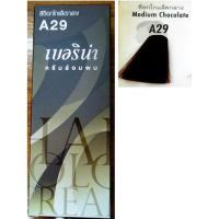 ราคา ครีมทำสีผม เบอริน่า A29 สีช็อตโกแลตกลาง 1กล่อง (799105000)
