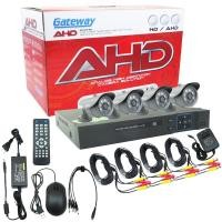 ราคา Gateway AHD CCTV ชุดกล้องวงจรปิด 4 กล้อง HD AHD KIT 1 3 MP J 866 Black (481140852)