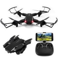 ราคา โดรนพับได้ มี APP Control RC Drone พร้อมกล้อง 2 0MP HD FPV Quadcopter Professional LED Selfie Dron Q39 (886210268)