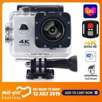 ราคา กล้อง Action Camera กล้องแอคชั่น กล้องติดหมวก ติดจักรยาน กล้องกันน้ำ 4K WiFi พร้อมรีโมท แบตเตอรี่ในเครื่องเป็น900mahเต็ม (1038748718)