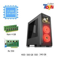 ราคา คอมประกอบ PC i7 2600 แรม 4 GB พร้อมกับการ์ดจอ Rx550 เล่นได้หลายเกมส์ CASE Saint (600010895)